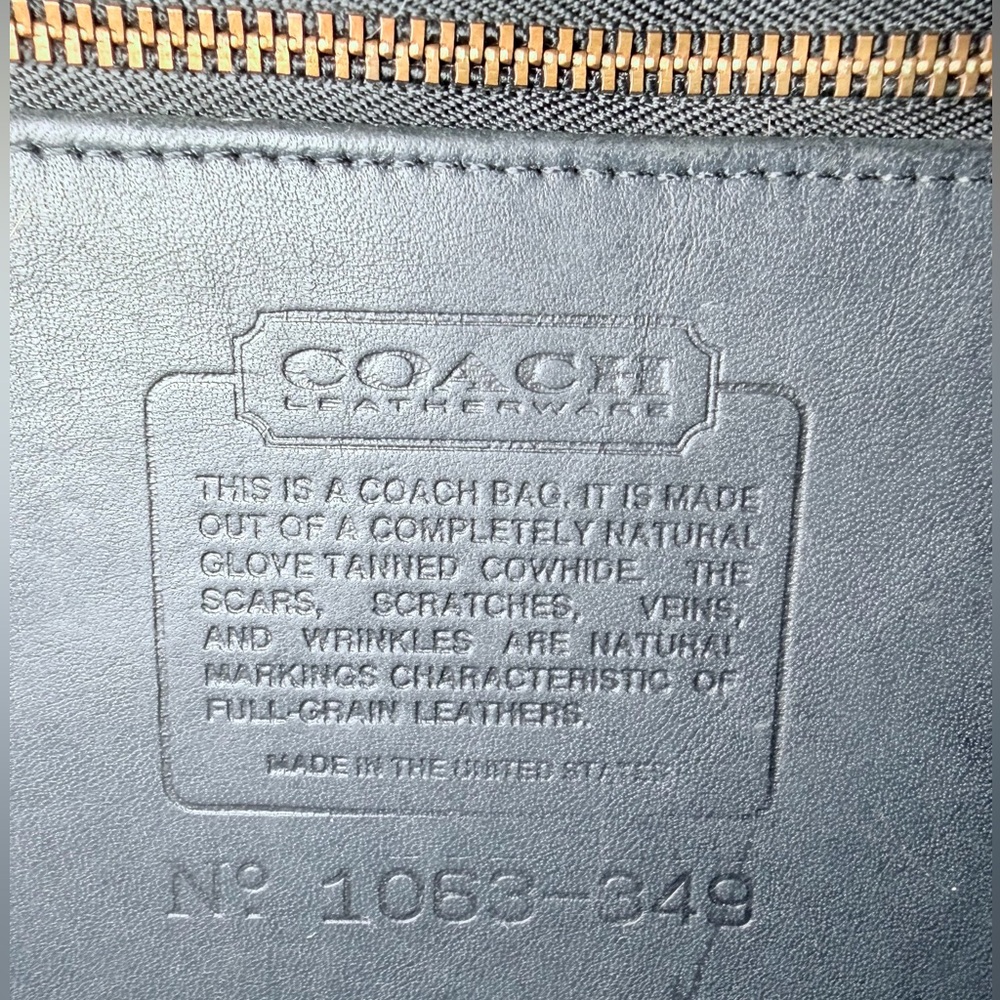 Vintage COACH Lennox Bag Navy Leather Crossbody RARE 9918 - Picture 8 of 17